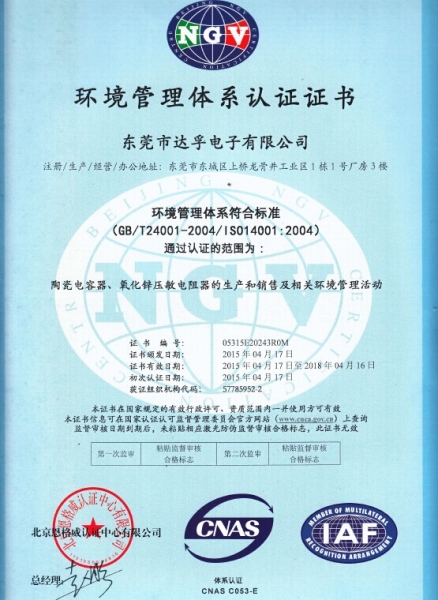 ISO14001:2004 环境管理体系